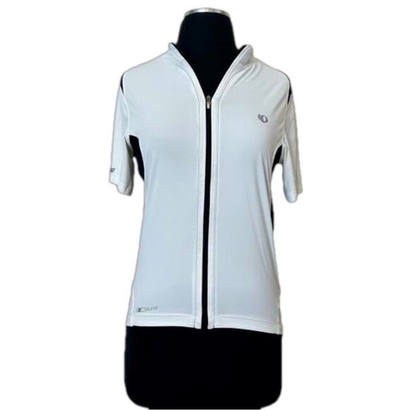 Pearl Izumi Elite Cycling Jersey 1121105 White Black Zip Front Back Pockets Sz M - Picture 1 of 15